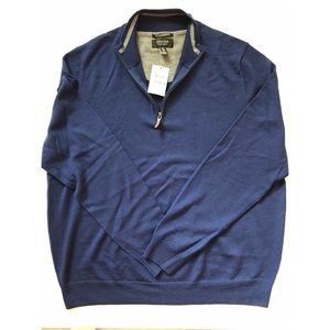 Nordstrom 100% Merino Wool Quarter Zip Sweater